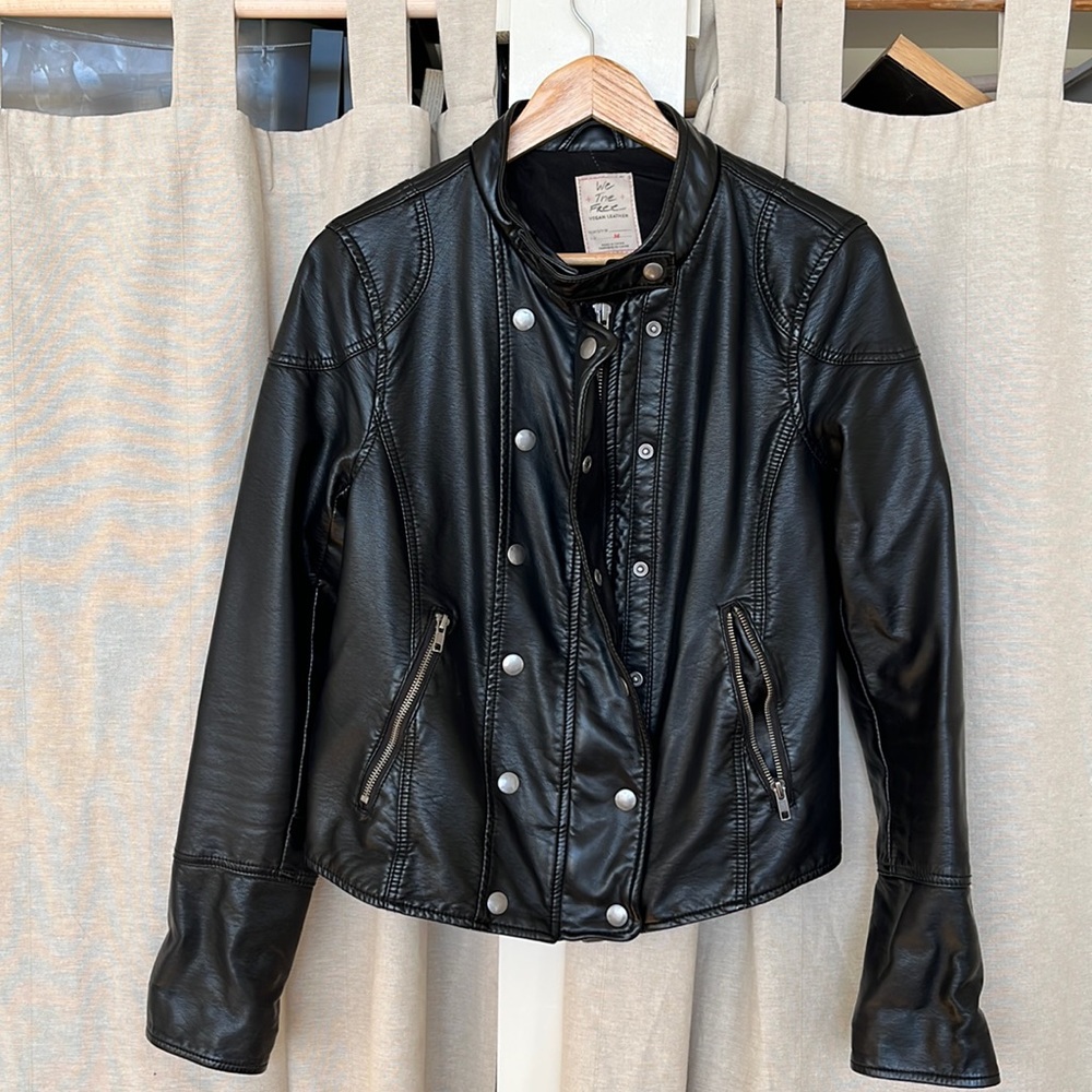 Cool Vegan Leather Motorcycle Jacket